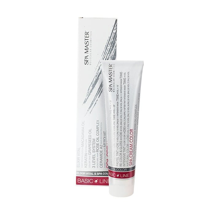Перманентна крем-фарба для волосся Spa Master Basic Line Spa Cream Color 8/3В Світлий бежевий блонд, 100 мл